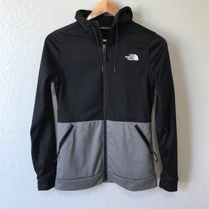 The North Face Black and Gray Full-Zip Hooded Jacket